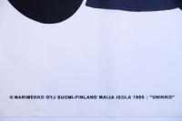 marimekko(マリメッコ)/UNIKKO(ブラック&ホワイト)/ファブリック(コーティング)(W145cm×L190cm)