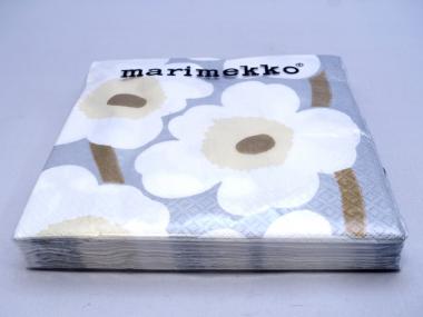 marimekko(マリメッコ)/UNIKKO(グレー系)/ペーパーナプキン(33×33cm)